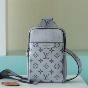 Louis Vuitton Outdoor Sling Bag Taigarama Gunmetal Gray For Men, Men's Bags, Crossbody Bags 8.3in/21cm LV 