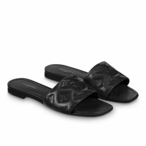 Louis Vuitton Women's Revival Flat Mule Black For Women LV 1A9P3T