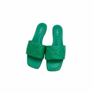 Louis Vuitton Women's Revival Flat Mule Green For Women LV 1A9P5L