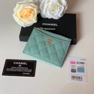 Chanel Flat Card Holder Mint Bag For Women 11.5cm/4.5in