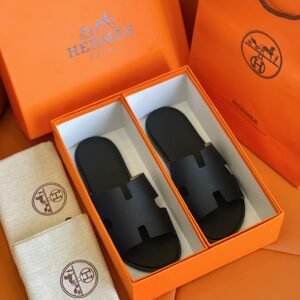 Hermes Izmir Sandal Black For Men H041141ZH01425