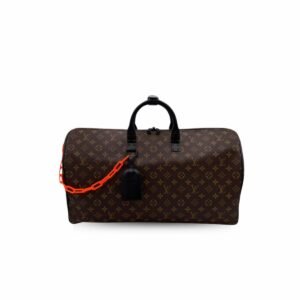 Louis Vuitton Keepall Bandouliere 50 Monogram Solar Ray Canvas Black/Orange By Virgil Abloh For Men, Men's Bags, Travel Bags 19.7in/50cm LV M44471