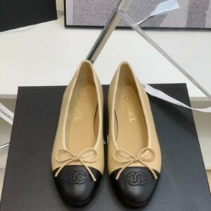 Chanel Ballet Flats Beige For Women