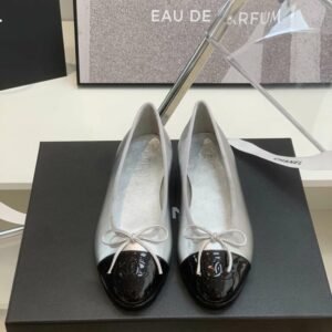 Chanel Ballet Flats Silver For Women