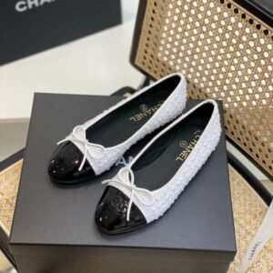 Chanel Ballet Flats White For Women