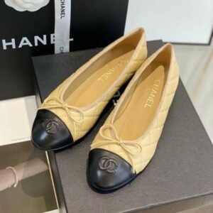 Chanel Ballet Flats Beige For Women