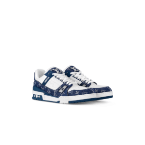 Louis Vuitton Trainer Sneaker Monogram Canvas Blue Virgil Abloh For Men LV