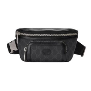 Gucci Belt Bag With Interlocking G Black GG Supreme Canvas For Men 9in/23cm GG ‎682933 92THN 1000