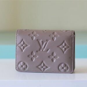 Louis Vuitton Wallet Monogram Embossed Light Brown For Women 4.3in/11cm