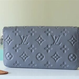 Louis Vuitton Zippy Wallet Monogram Embossed Grey For Women 8.1in/20cm
