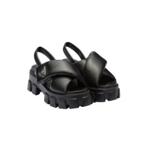 Prada Monolith Padded Nappa Leather Sandals For Women 1X123N_2DL8_F0002_F_055