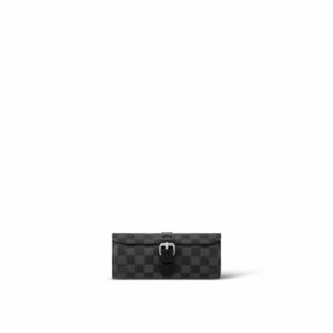 Louis Vuitton 3 Watch Case Damier Graphite Canvas For Men, Men's Bags, Travel Bags 7.9in/20cm LV N41137