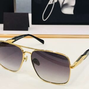 Prada Letter Logo Sunglasses Gold For Women