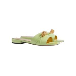 Gucci Slide Sandal With Hardware Light Green For Women 750509 CLG00 3801