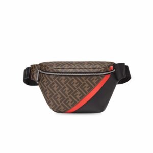 Fendi Belt Bag Khaki/Orange For Men, Men's Bags 18.1in/46cm FF 7VA434