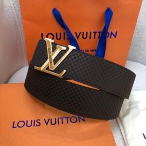 Louis Vuitton Initiales Reversible LV Belt with Gold Toned Hardware LV Women Belt