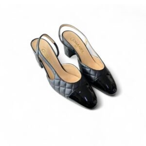 Chanel Patent Slingback Pumps Black For Women