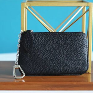 Louis Vuitton Key Pouch Mahina Black For Women, Women's Wallets 5.1in/13cm LV