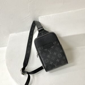 Louis Vuitton Outdoor Slingbag Taigarama Noir Black For Men, Men's Bags, Crossbody Bags 8.3in/21cm LV M30741