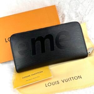 Louis Vuitton x Supreme Brazza Wallet Black For Men 7.5in/19cm M67721