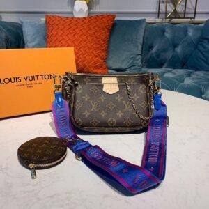 Louis Vuitton Multi Pochette Accessoires Monogram Canvas Blue For Women, Women's Handbags, Shoulder And Crossbody Bags 9.4in/24cm LV