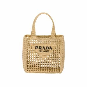 Prada Small Raffia Tote Beige For Women 22cm/ 8.7in 1BG444_2A2T_F0018_V_OOO