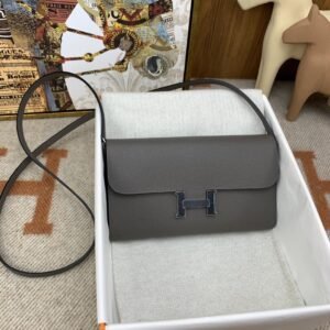 Hermes Constance Long Togo Wallet Grey, Silver Toned Hardware Bag For Women, Women's Handbags, Shoulder Bags 8.1in/21cm