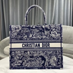 Christian Dior Large Dior Book Tote Blue Multicolor, For Women, Women’s Handbags 16.5in/42cm CD M1286ZRGO_M928