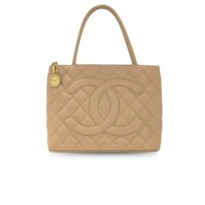 Chanel Medallion Tote Shoulder Beige Bag For Women 29cm/11.4in