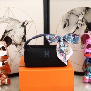 Hermes Bride A Brac Case Black Bag For Women, Women's Handbags, Shoulder Bags 9.8in/25cm