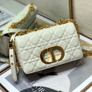 Christian Dior Small Dior Caro Bag, White, For Women Women’s Handbags, Shoulder Bags, Crossbody Bags, 20cm CD M9241UWHC_M35U