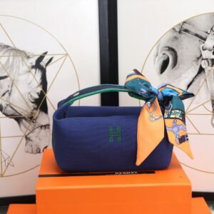 Hermes Bride A Brac Case Dark Blue Bag For Women, Women's Handbags, Shoulder Bags 9.8in/25cm