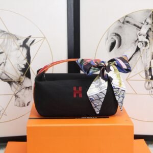 Hermes Bride A Brac Case Black Bag For Women, Women's Handbags, Shoulder Bags 9.8in/25cm