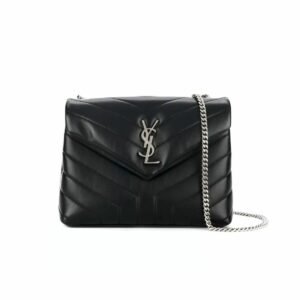 Saint Laurent Loulou Small Chain Bag In Matelassé "Y" Black For Women 9.8in/23cm YSL  494699DV7261000