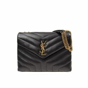 Saint Laurent Loulou Small Chain Bag In Matelassé "Y" Black For Women 9.8in/23cm YSL 494699DV7271000