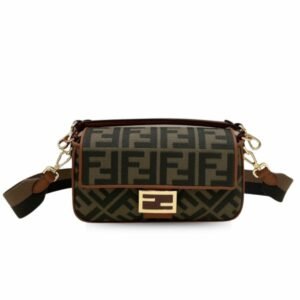 Fendi Baguette Khaki For Women, Women’s Handbags, Shoulder And Crossbody Bags, 10.6in/27cm FF 8BR600