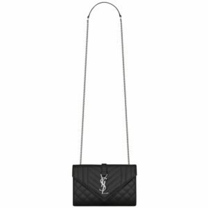 Saint Laurent Small Bag Black In Mix Matelasse For Women 8.2in/21cm YSL 600195BOW921000