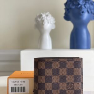 Louis Vuitton Amerigo Wallet Damier Ebene For Men, Men’s Wallet 4.7in/11.5cm LV