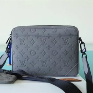 Louis Vuitton Trio Messenger Monogram Shadow By Virgil Abloh’s Grey For Men, Men’s Bags, Shoulder And Crossbody Bags 9.5in/25cm LV