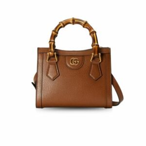 Gucci Diana Mini Tote Bag Brown For Women  8in/20cm GG 702732 U3ZDT 2185