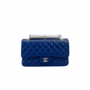 Chanel Classic Handbag Navy Blue For Women, Women's Bags, Shoulder And Crossbody Bags 10.2in/26cm A01112