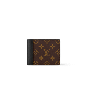 Louis Vuitton Multiple Wallet Monogram Macassar Black For Men, Men’s Wallet 12cm LV M69408