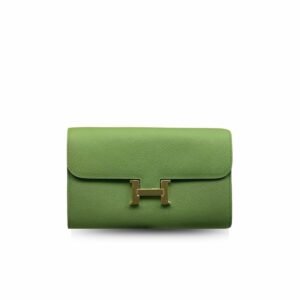 Hermes Constance Long Togo Wallet Green, Gold Toned Hardware Bag For Women, Women's Handbags, Shoulder Bags 8.1in/21cm