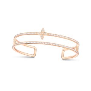 Louis Vuitton Idylle Blossom Two-Row Bracelet, Pink Gold And Diamonds For Women- Q95813