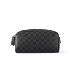 Louis Vuitton Toilet Dopp Kit Pouch Bag Black For Men 11in/28cm N40127