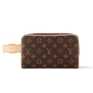 Louis Vuitton Locker Dopp Kit Brown For Men 9.1 Inches/ 23 Cm M83112