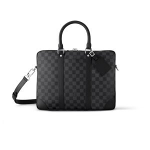 Louis Vuitton Porte-Documents Voyage PM Bag Black For Men 14.4in/36.5cm N40445