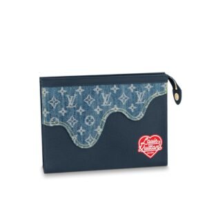 Louis Vuitton Pochette Voyage MM Monogram Drip Black By Nigo For Pre-Spring, Men’s Travel Accessories 27cm LV M45961