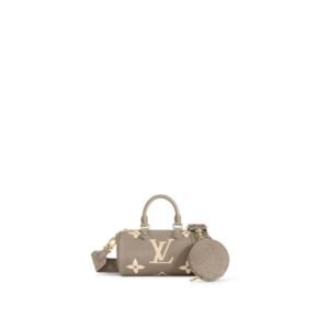 Louis Vuitton Papillon BB Monogram Empreinte Tourterelle / Creme Beige For Women, Women’s Handbags, Shoulder Bags And Crossbody Bags 7.9in/20cm LV M46031