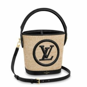 Louis Vuitton Petit Bucket Raffia Beige For Women ‎9.4in/24cm LV M59961